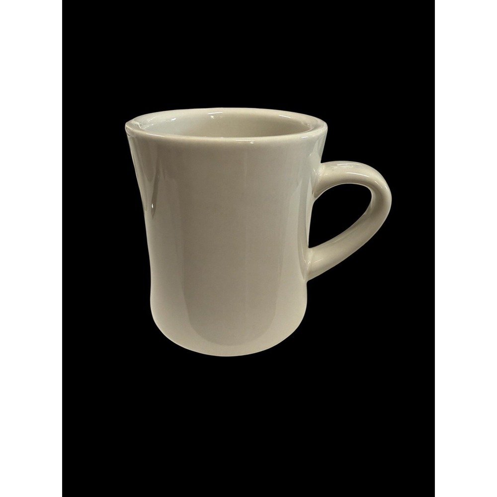 Vintage Cafe Ware Coffee Mug Cup Heavy Diner Restaurant Ware White Ironstone